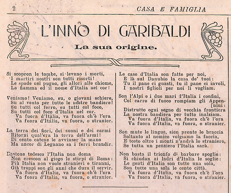 inno di Garibaldi